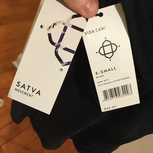 Satva ‘Vida’ organic cotton-spandex x-back cami